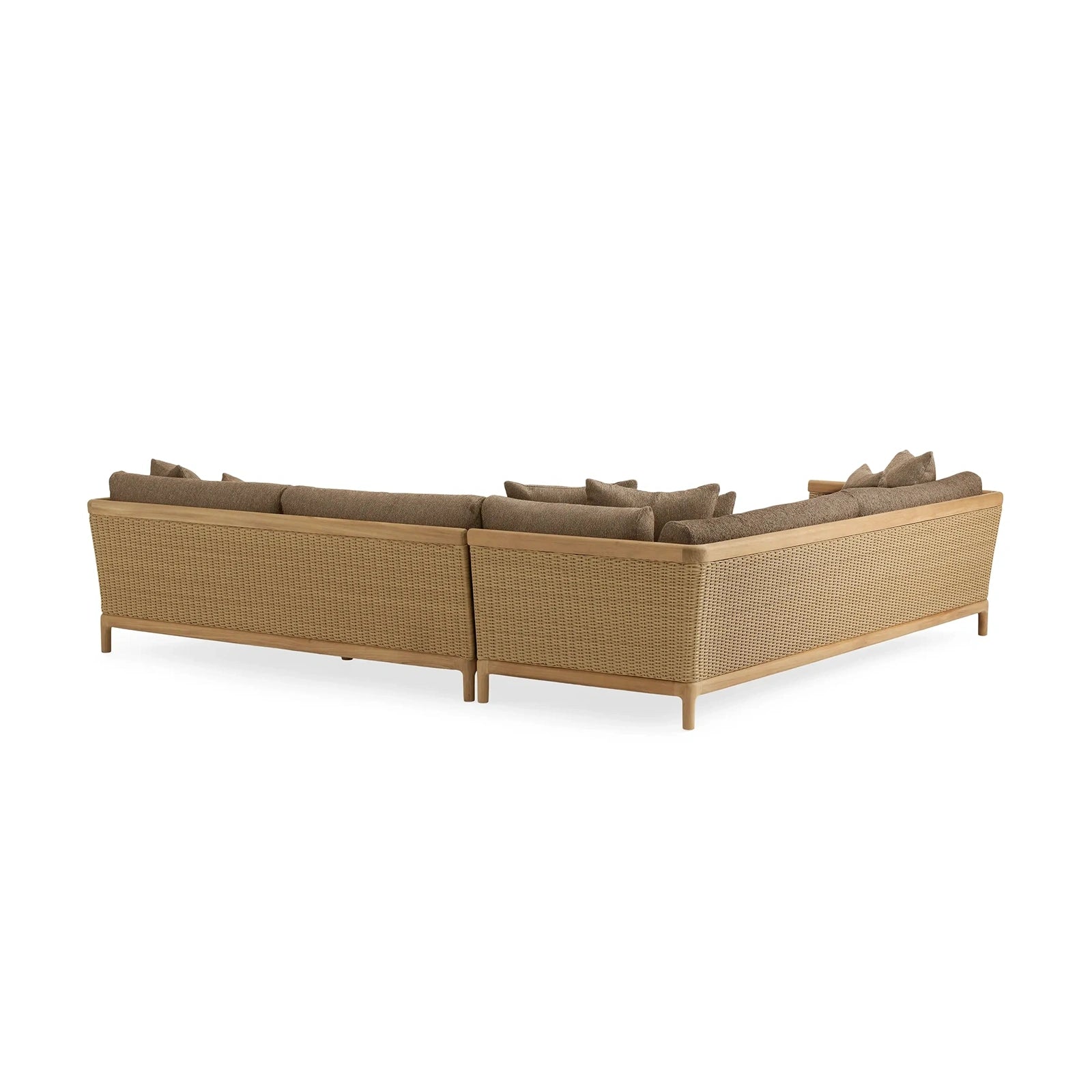 Tuglia Outdoor Teak Two-Piece Sectional