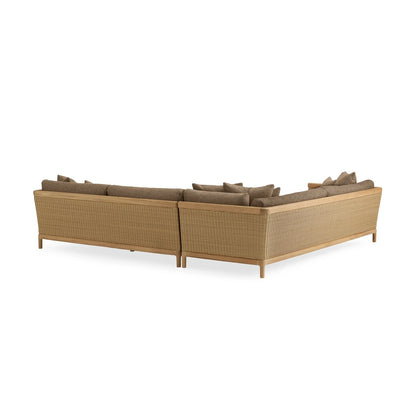 Tuglia Outdoor Teak Two-Piece Sectional