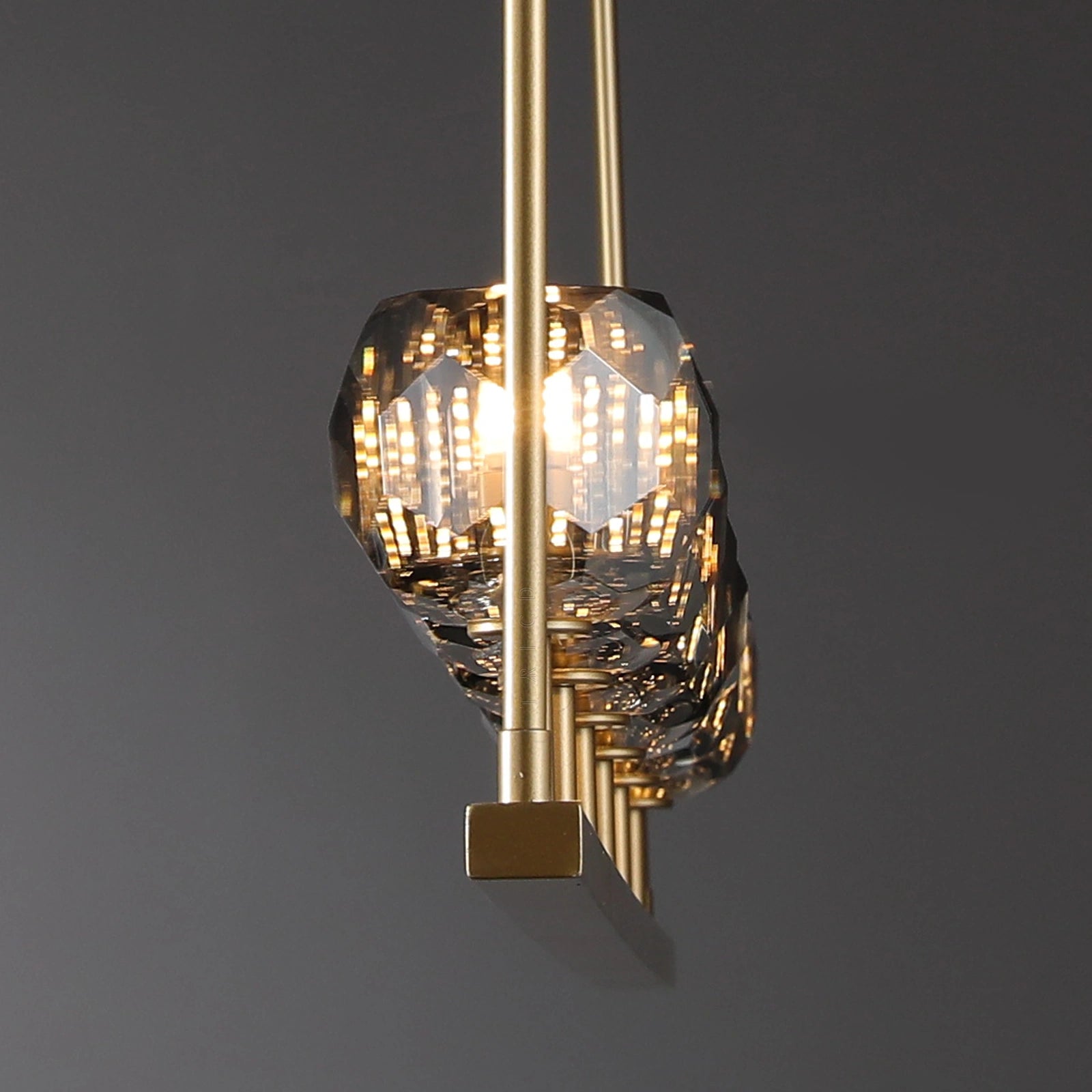 Boule Du Cristal Glass Linear Chandelier