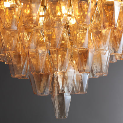 Ciara Glass Tiered Round Chandelier