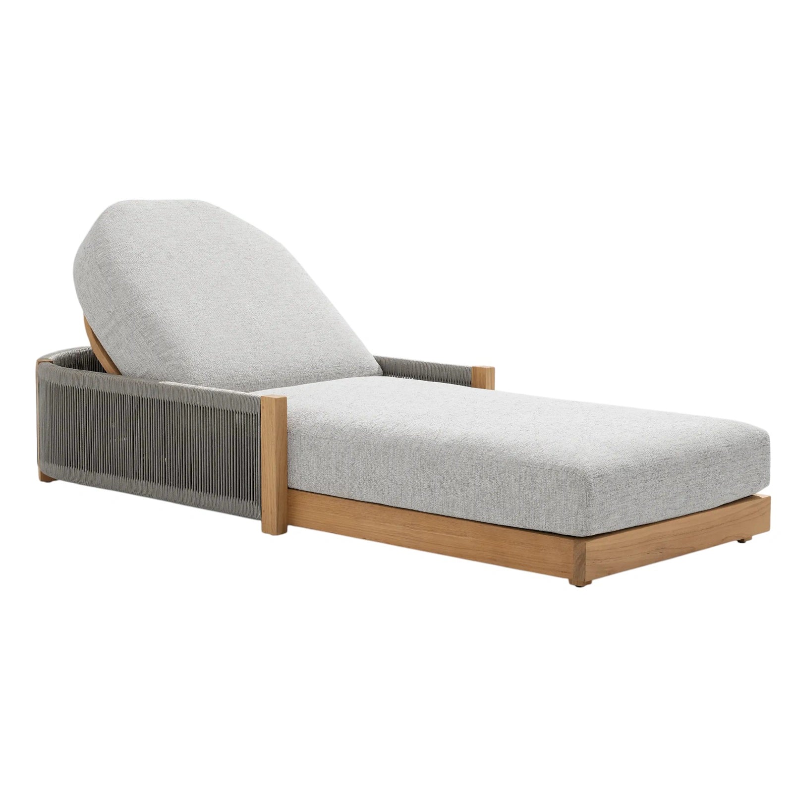 Nawport Outdoor Chaise in Shardai Zinc