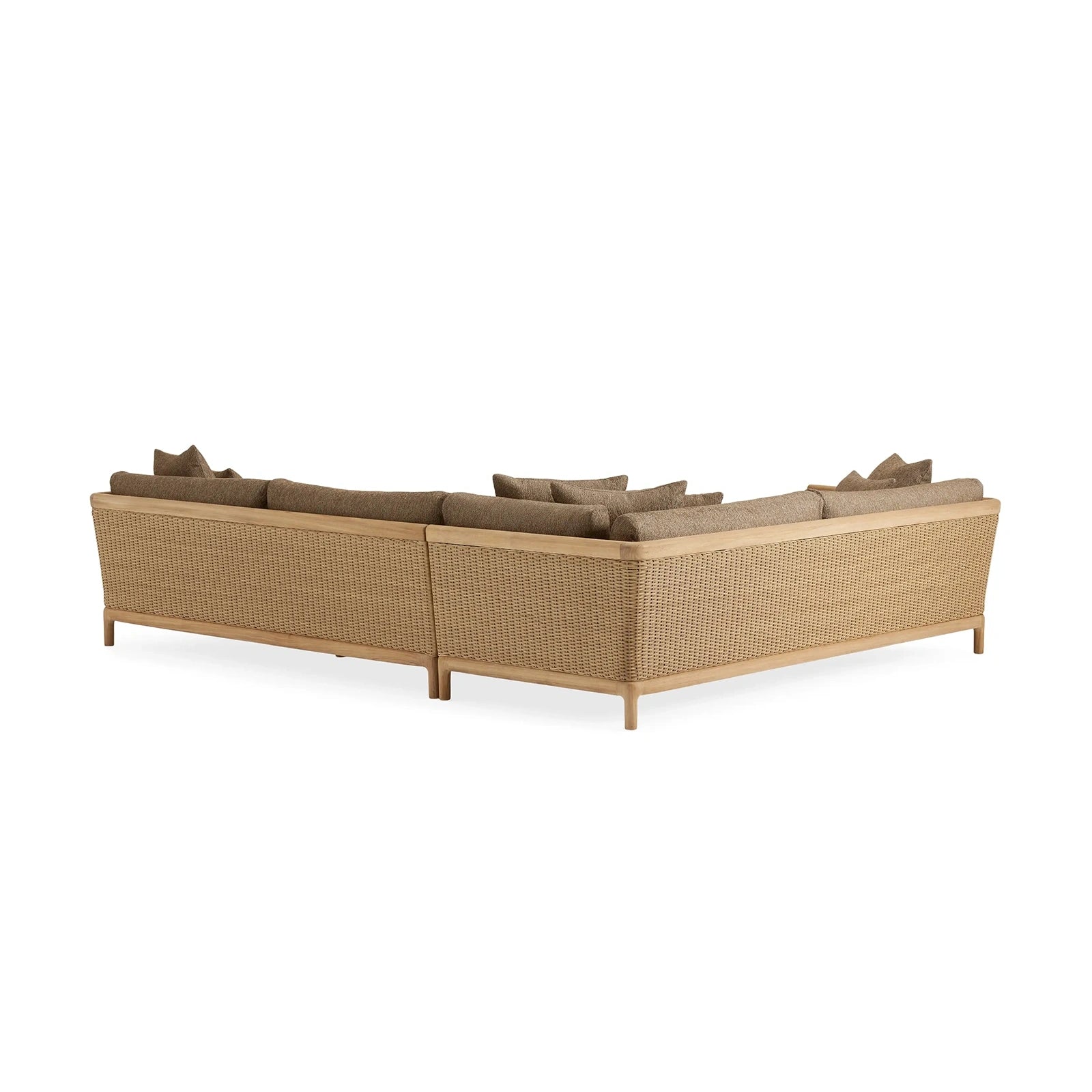 Tuglia Outdoor Teak Two-Piece Sectional