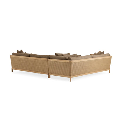 Tuglia Outdoor Teak Two-Piece Sectional
