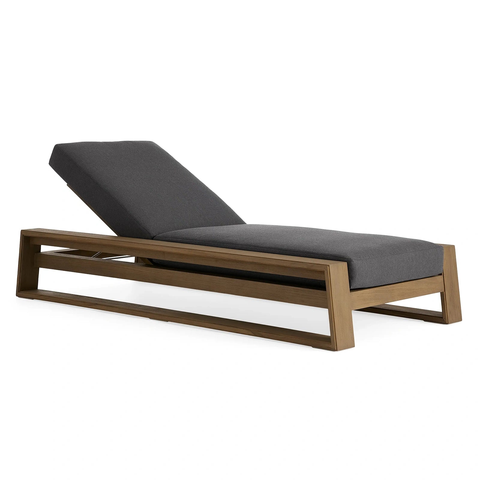 Canion Outdoor Teak Chaise in Rosemount Graphite