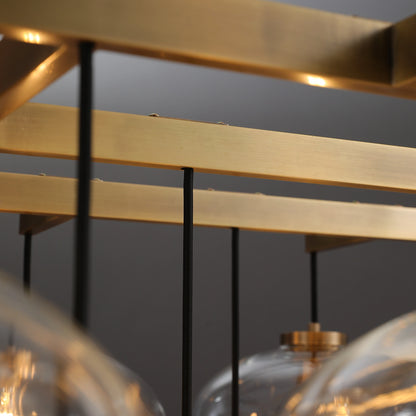 Aurum Clear Glass Linear Chandelier