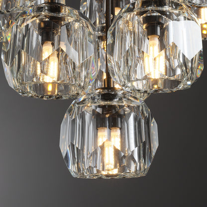 Boule Du Cristal Glass Round Cluster Chandelier