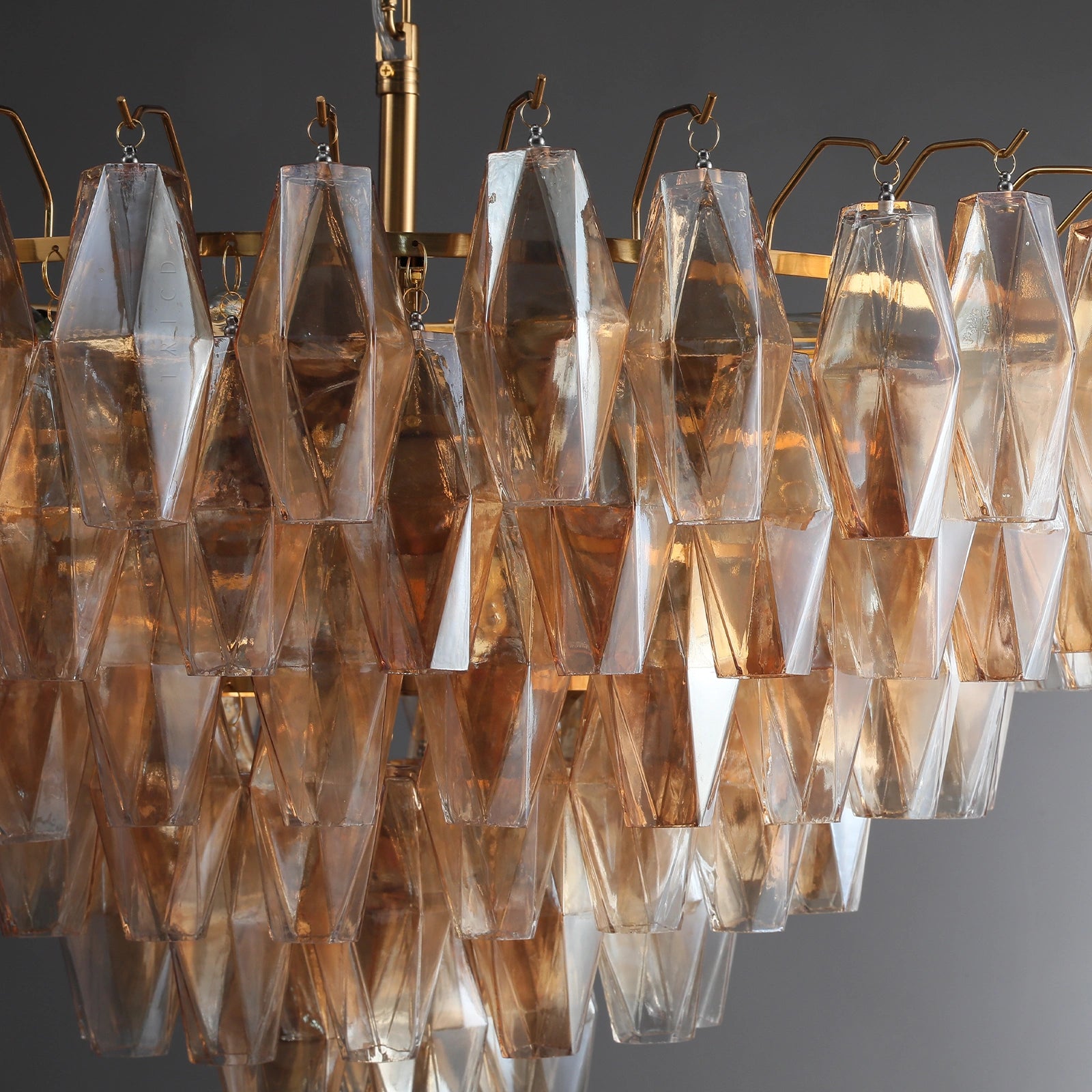 Ciara Glass Tiered Round Chandelier