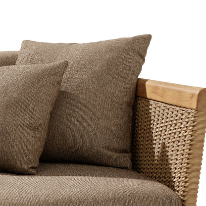Tuglia Outdoor Teak Two-Piece Sectional