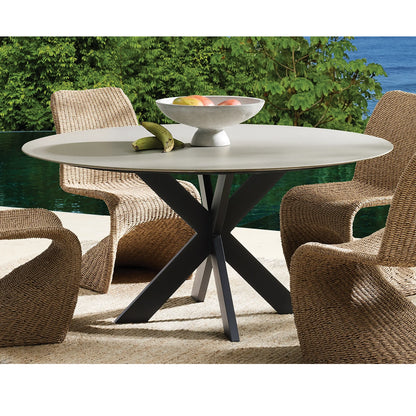 Outdoor Round Dining Table with Apex Base