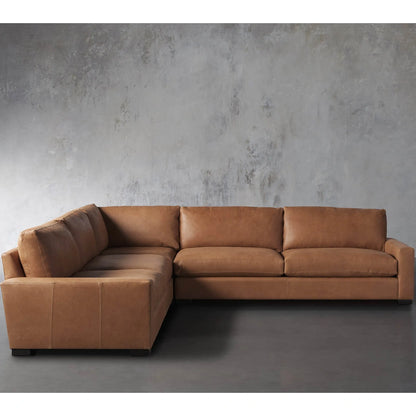 Reamington Leather Three-Piece Corner Sectional