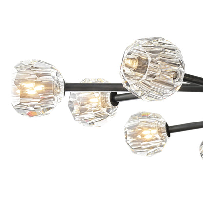 Boule Du Cristal Glass Oval Chandelier 72"