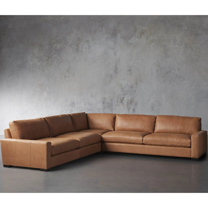 Reamington Leather Three-Piece Corner Sectional