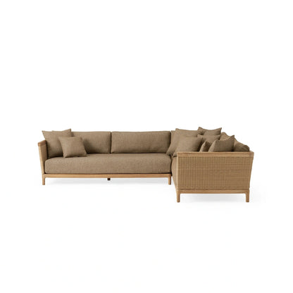 Tuglia Outdoor Teak Two-Piece Sectional