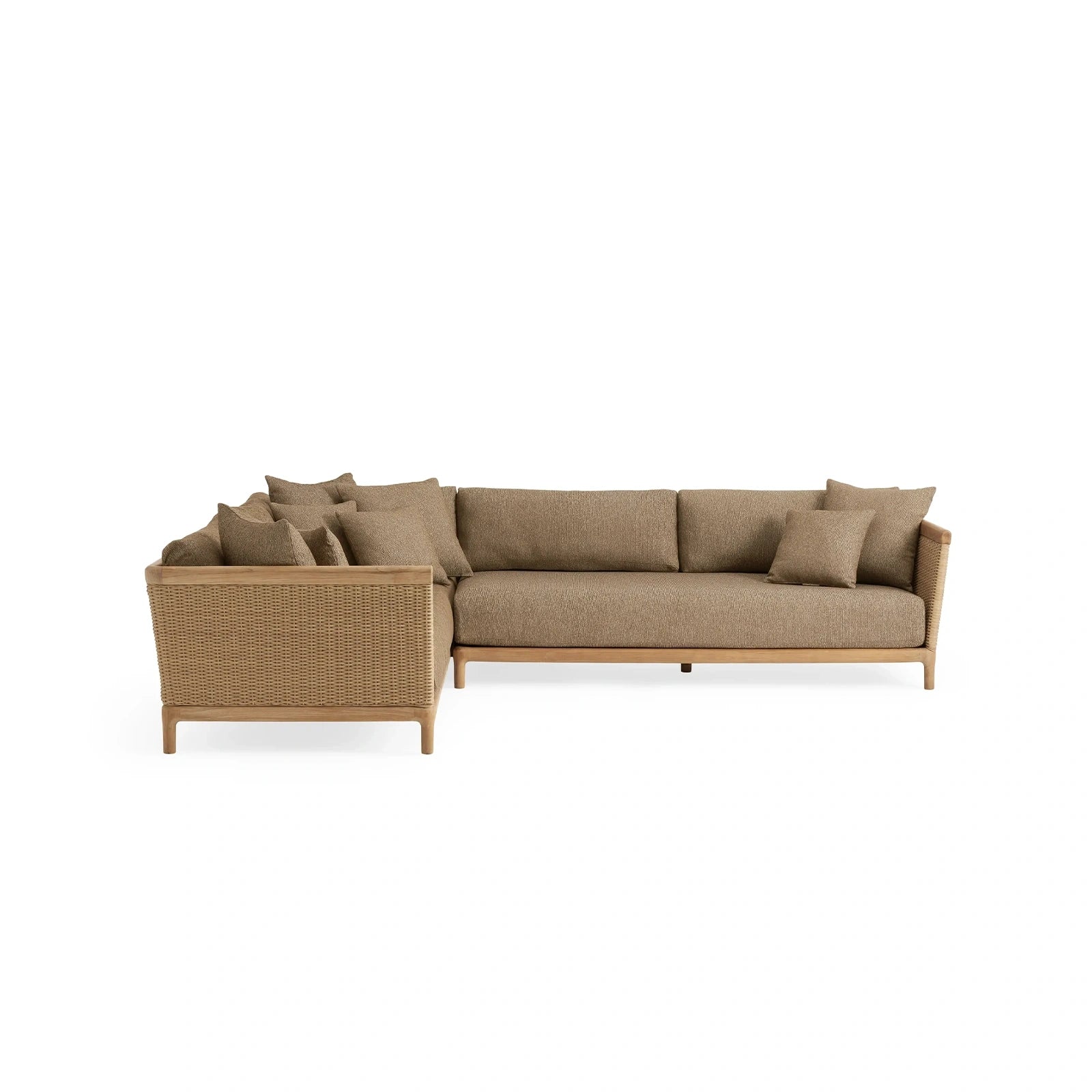 Tuglia Outdoor Teak Two-Piece Sectional
