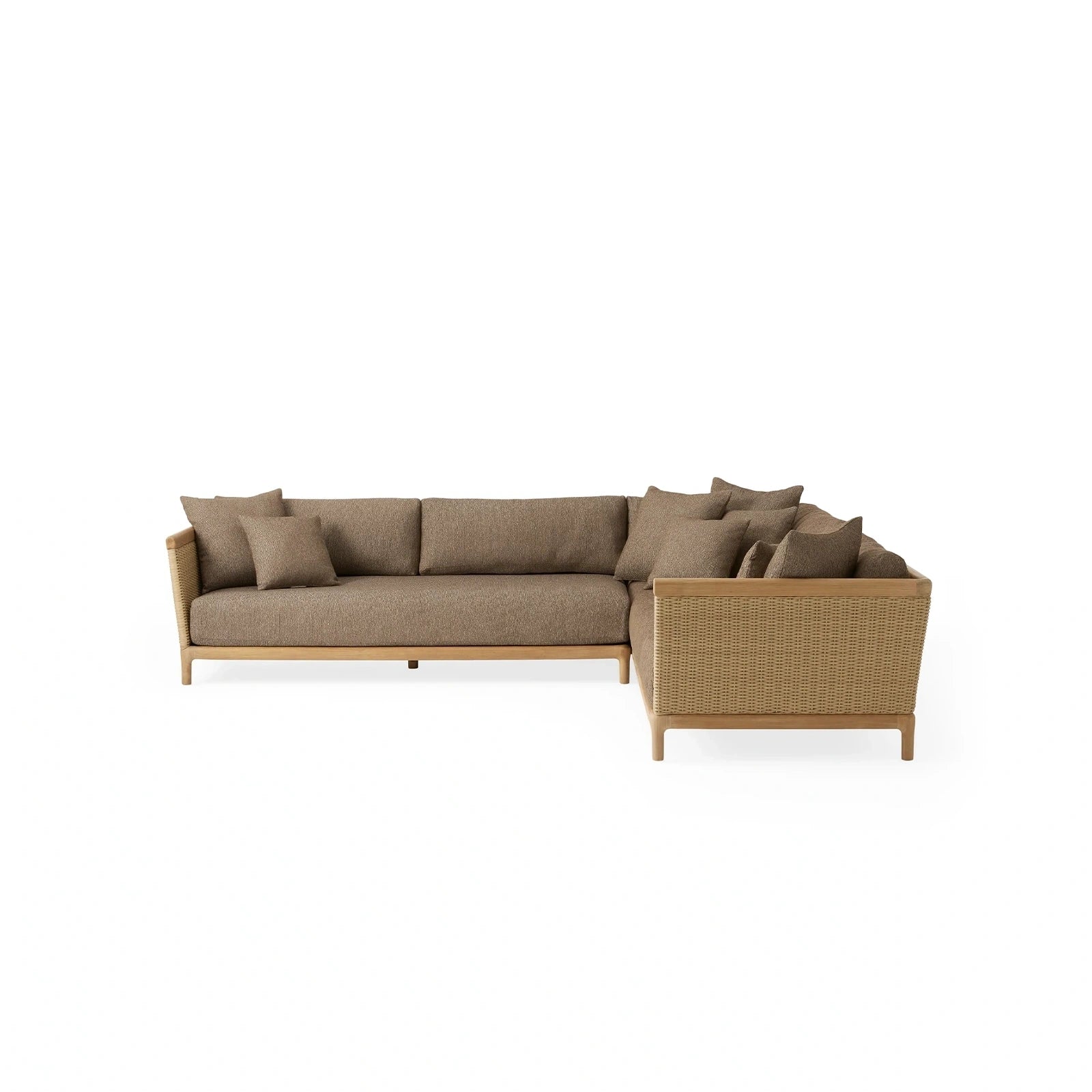 Tuglia Outdoor Teak Two-Piece Sectional