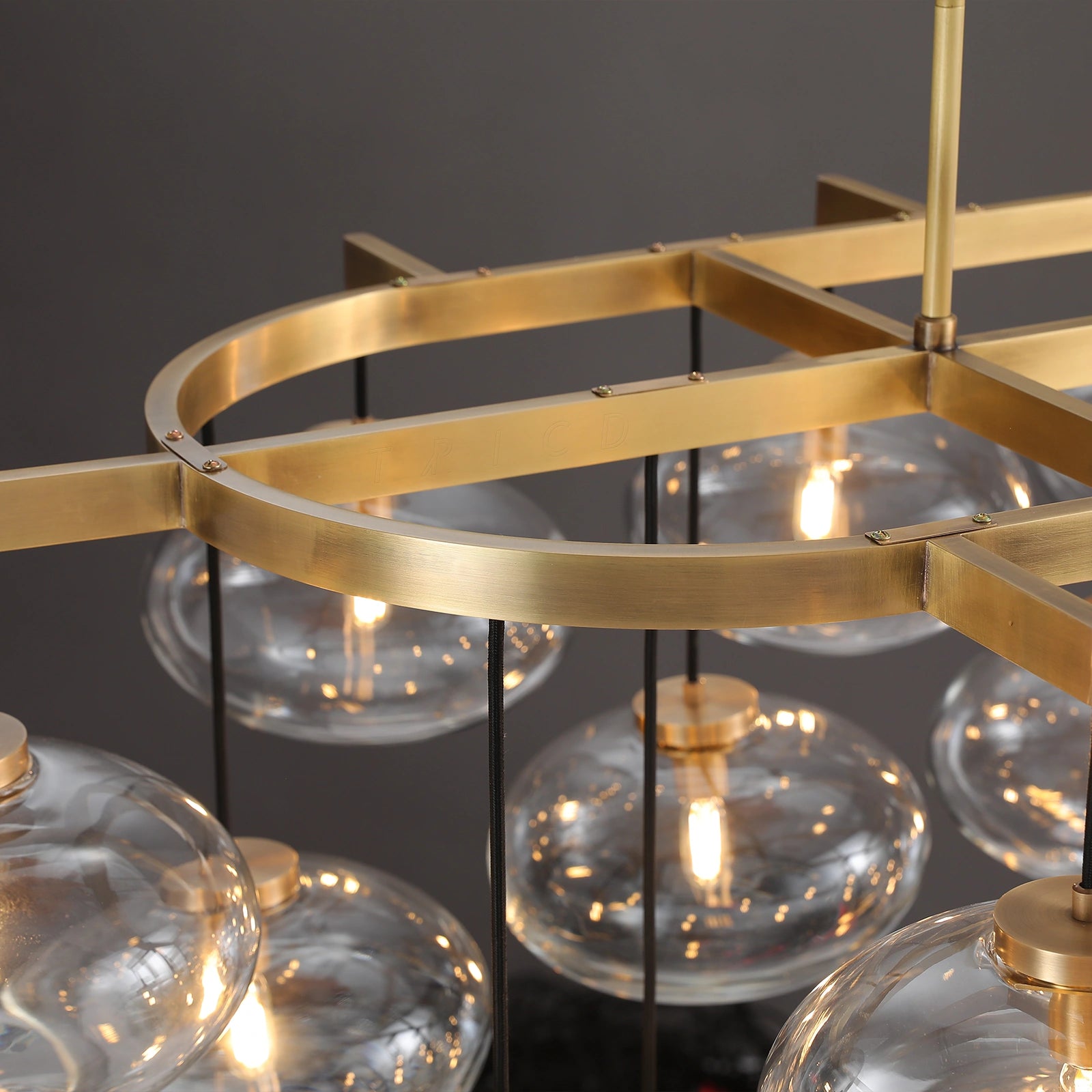 Aurum Clear Glass Linear Chandelier