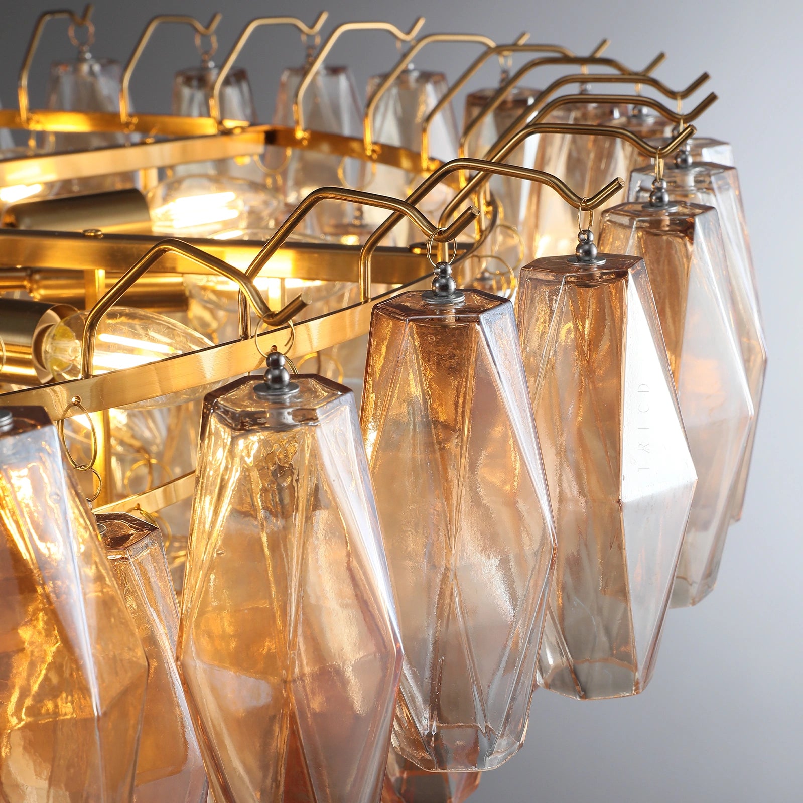 Ciara Glass Tiered Round Chandelier
