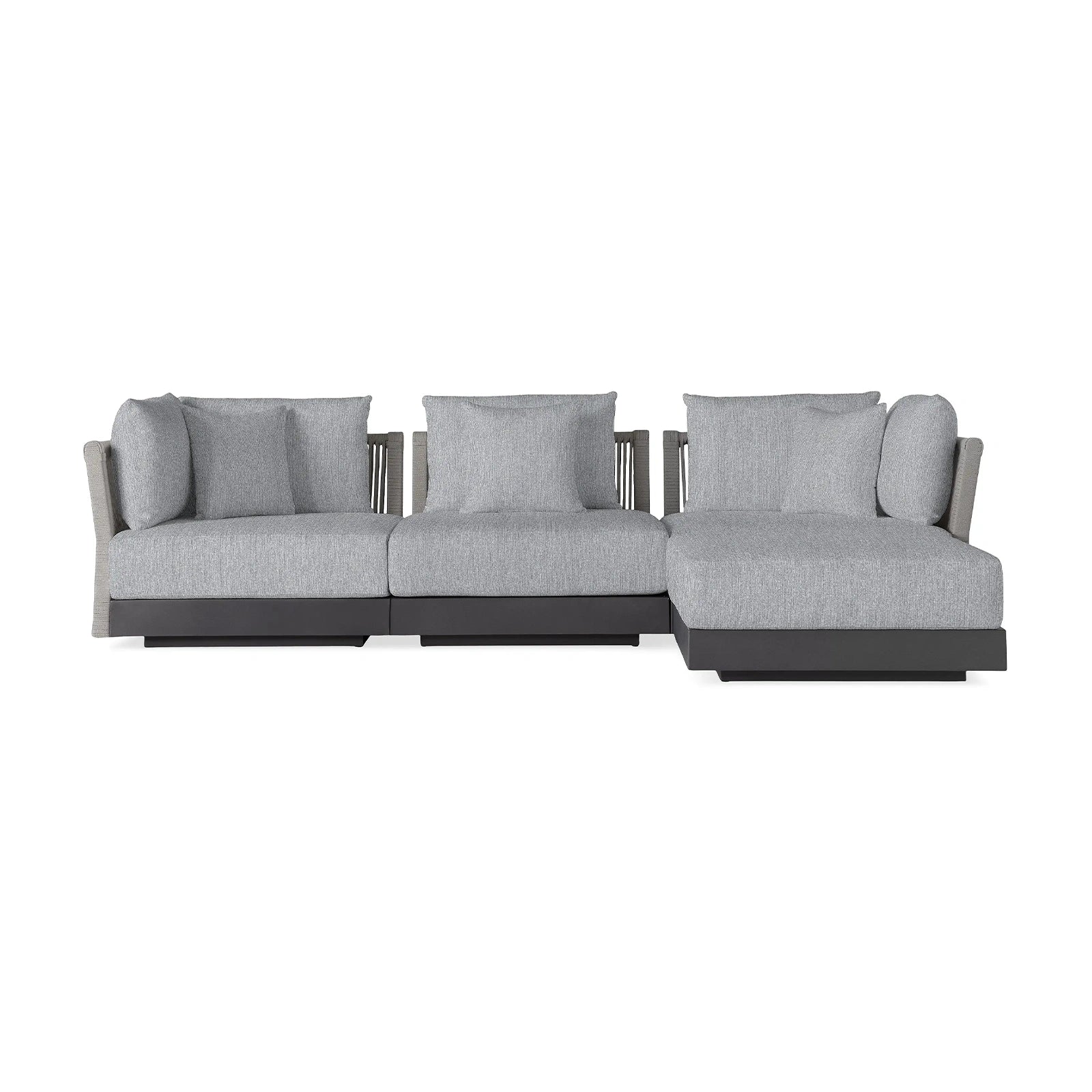 Nacos Outdoor Four-Piece Sectional with Ottoman