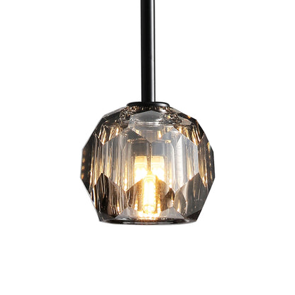 Boule Du Cristal Glass Pendant 5"D