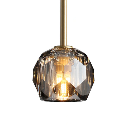 Boule Du Cristal Glass Pendant 5"D