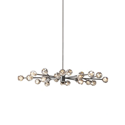 Boule Du Cristal Glass Oval Chandelier 72"