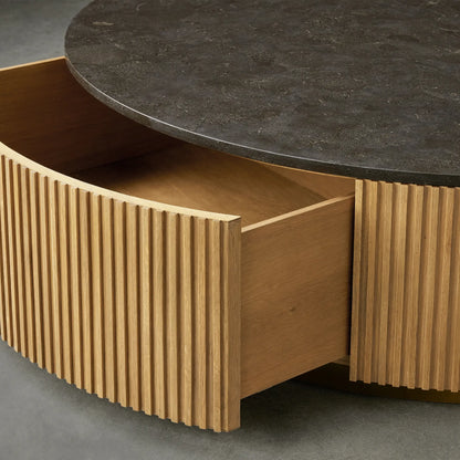 Finnley Round Storage Coffee Table
