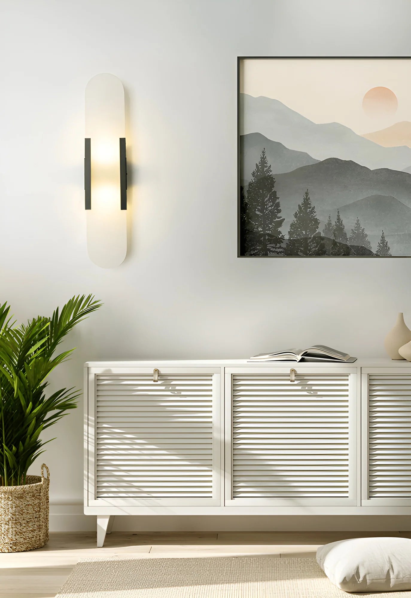 Modern Belange Elongated Alabaster Wall Lamp