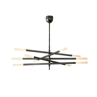Rousseaw 10-Light Mobile Etched Rod Chandelier