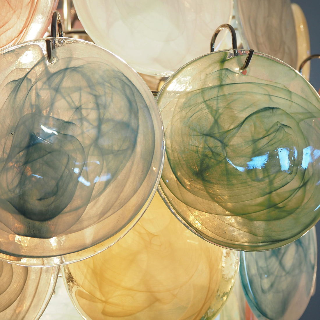 Vintage Murano Disks Chandelier