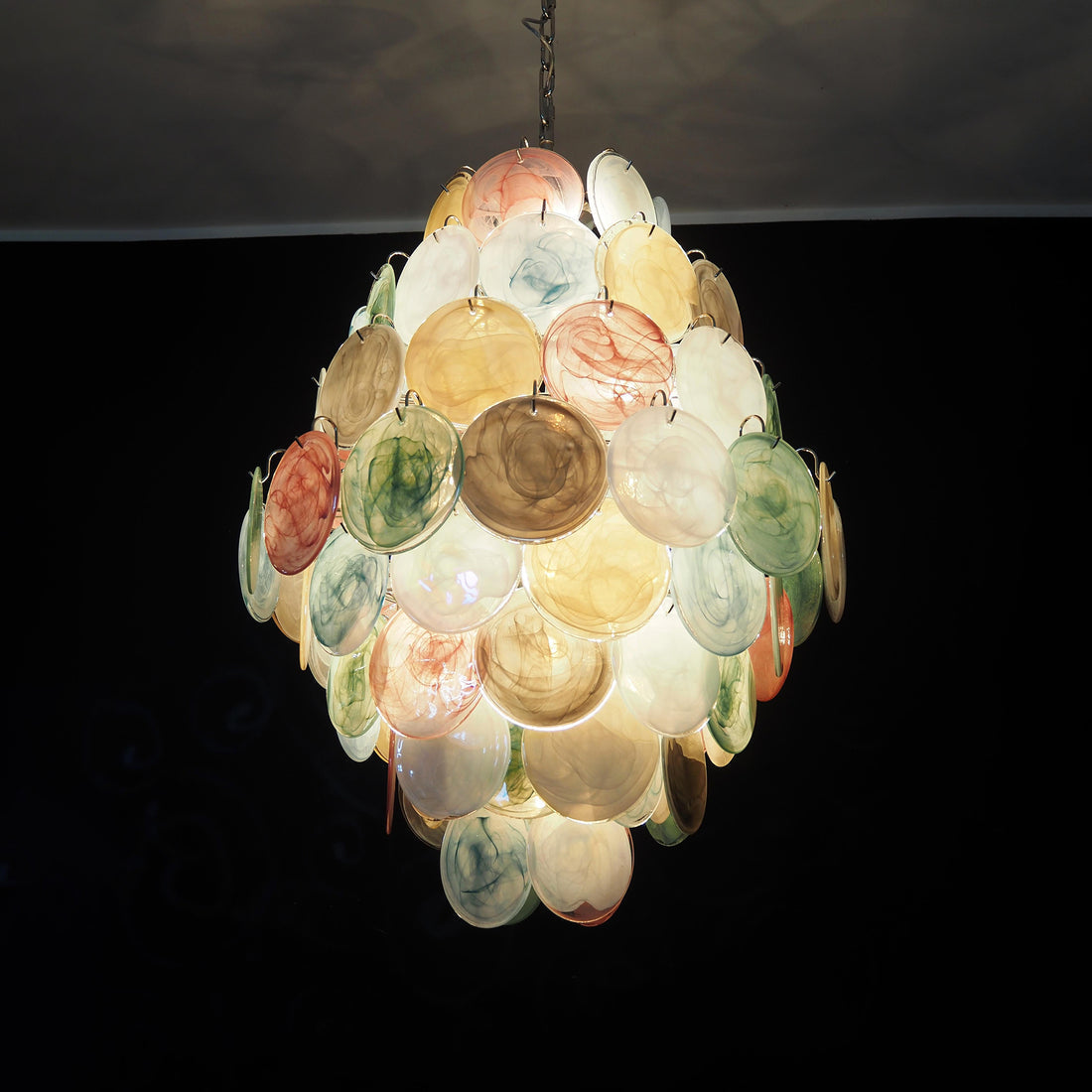 Vintage Murano Disks Chandelier