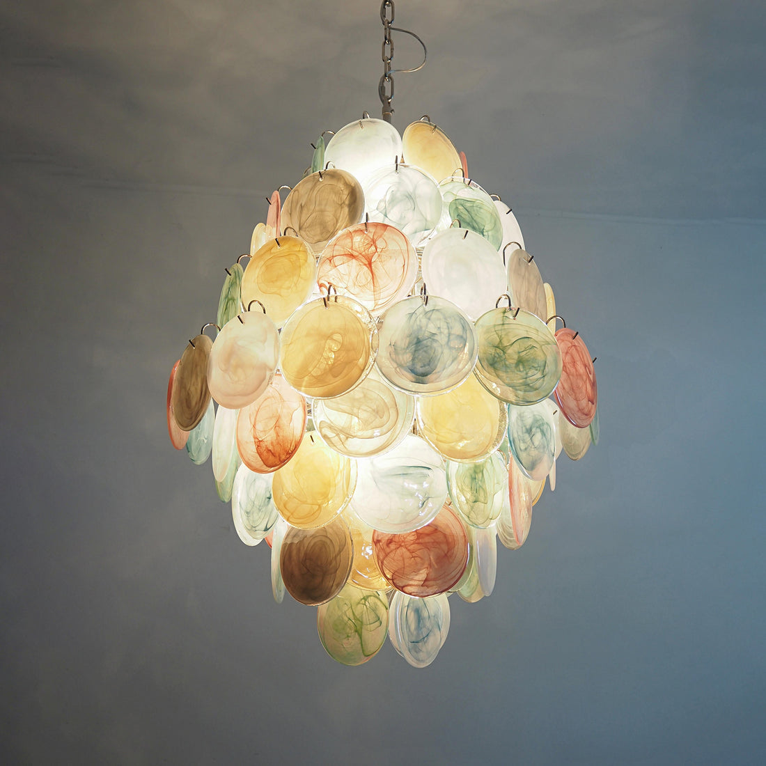 Vintage Murano Disks Chandelier