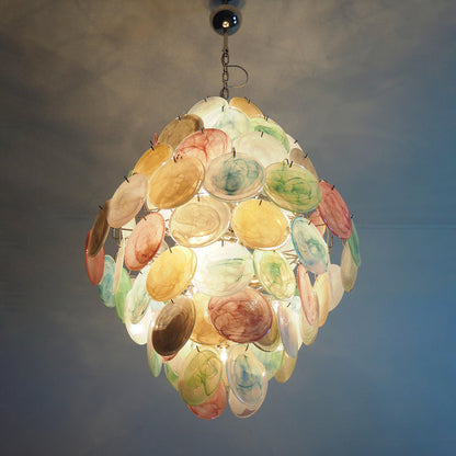 Vintage Murano Disks Chandelier