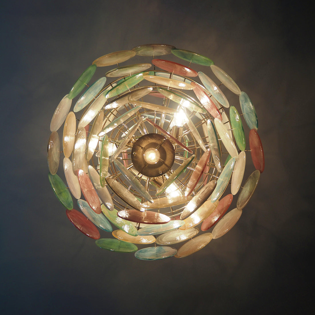 Vintage Murano Disks Chandelier