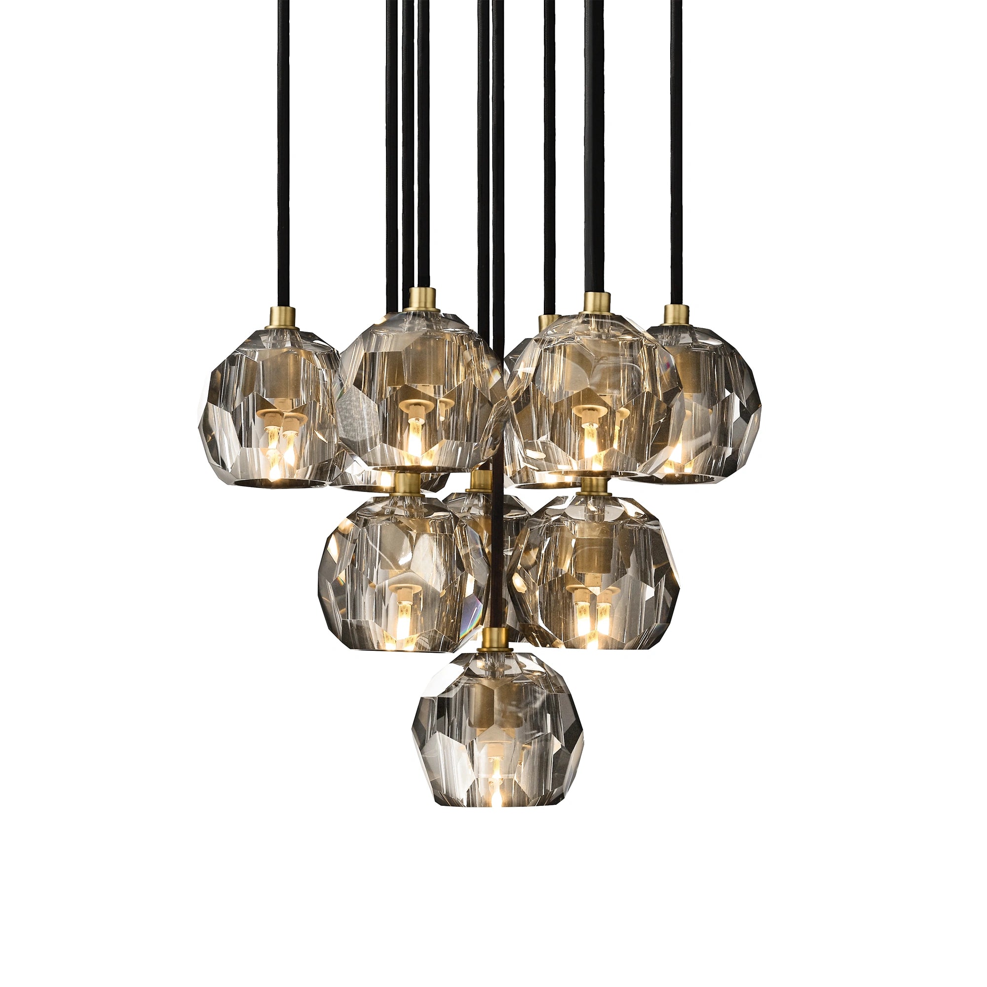 Boule Du Cristal Glass Round Cluster Chandelier