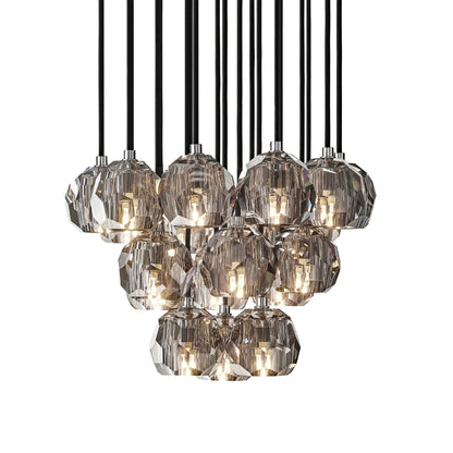 Boule Du Cristal Glass Round Cluster Chandelier