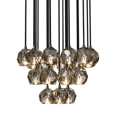 Boule Du Cristal Glass Round Cluster Chandelier