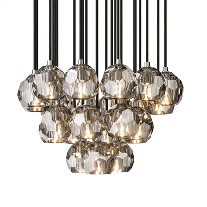Boule Du Cristal Glass Round Cluster Chandelier