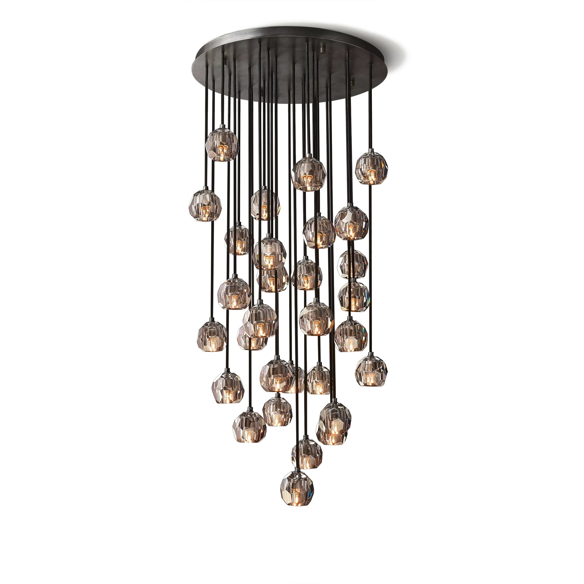 Boule Du Cristal Glass Round Cluster Chandelier