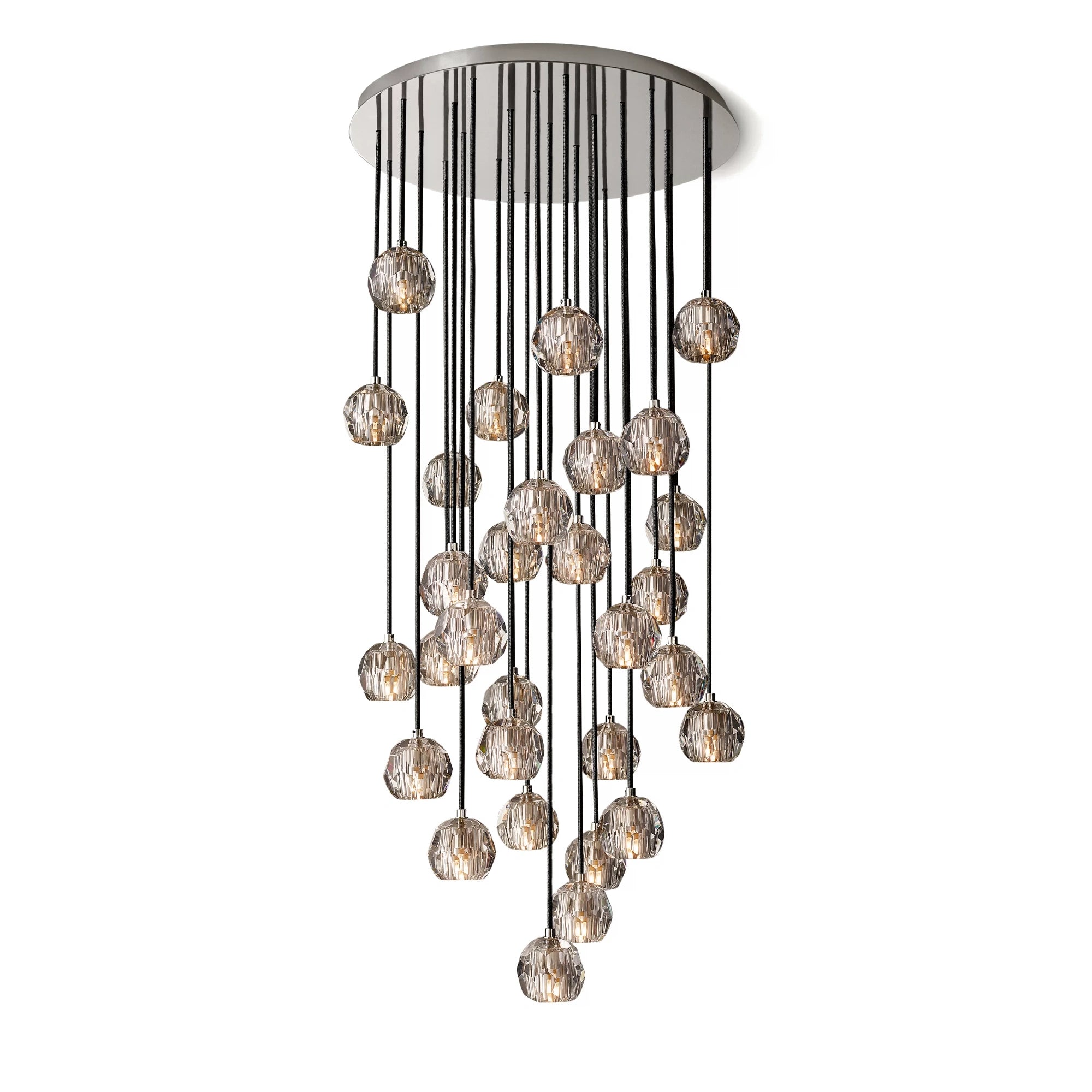 Boule Du Cristal Glass Round Cluster Chandelier