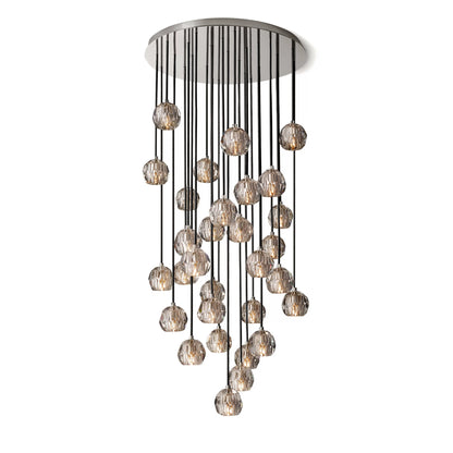 Boule Du Cristal Glass Round Cluster Chandelier