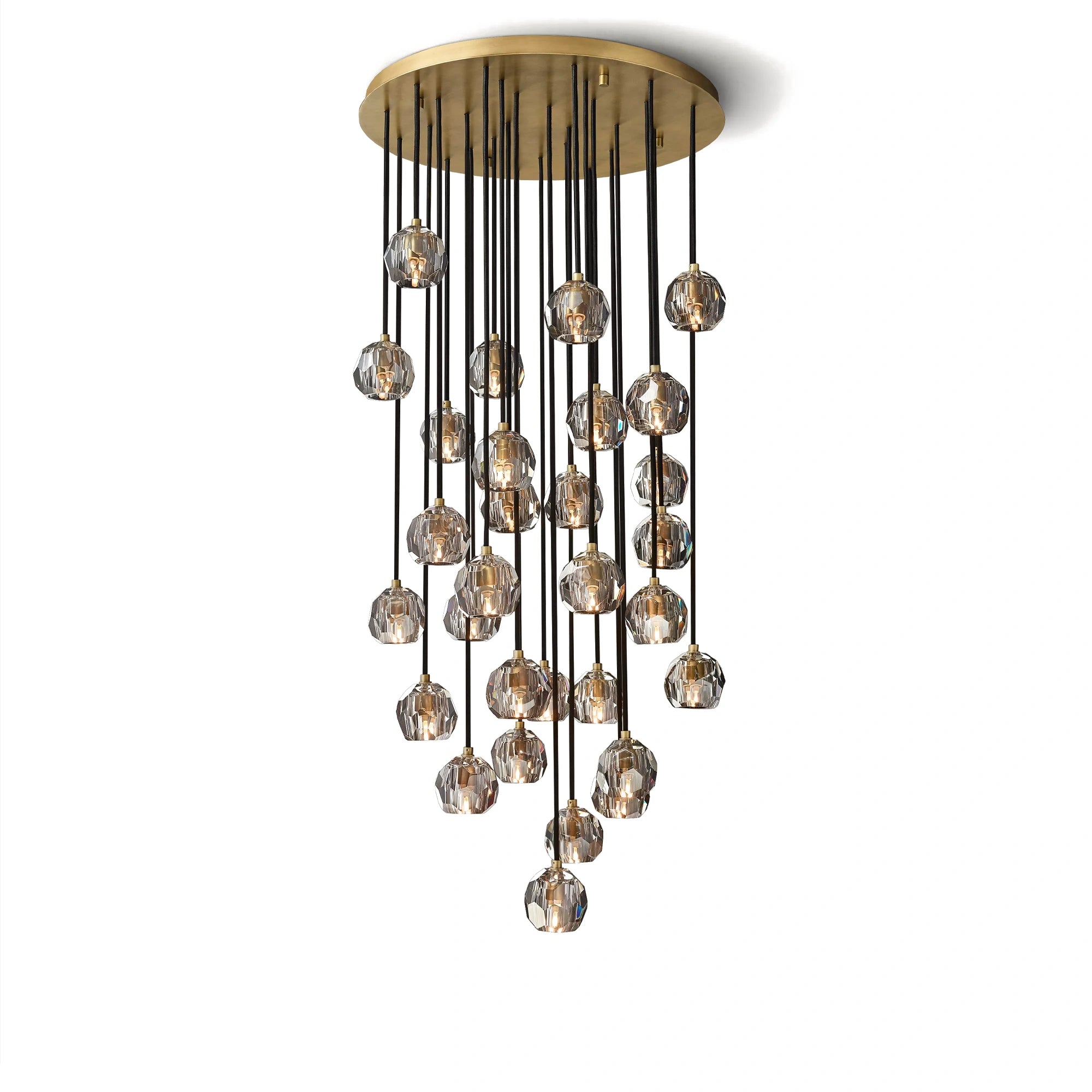 Boule Du Cristal Glass Round Cluster Chandelier