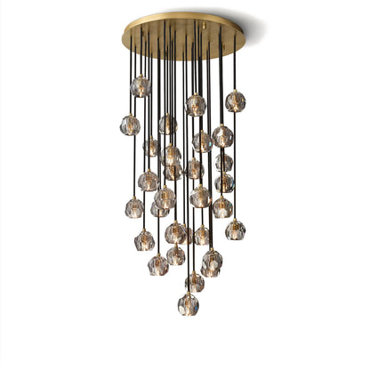 Boule Du Cristal Glass Round Cluster Chandelier