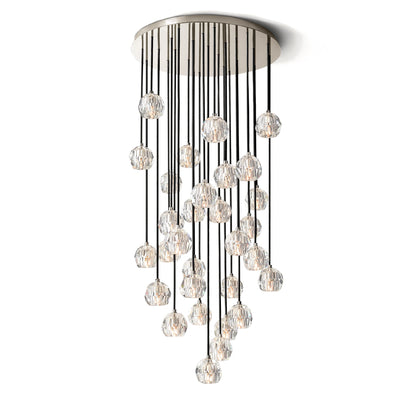 Boule Du Cristal Glass Round Cluster Chandelier