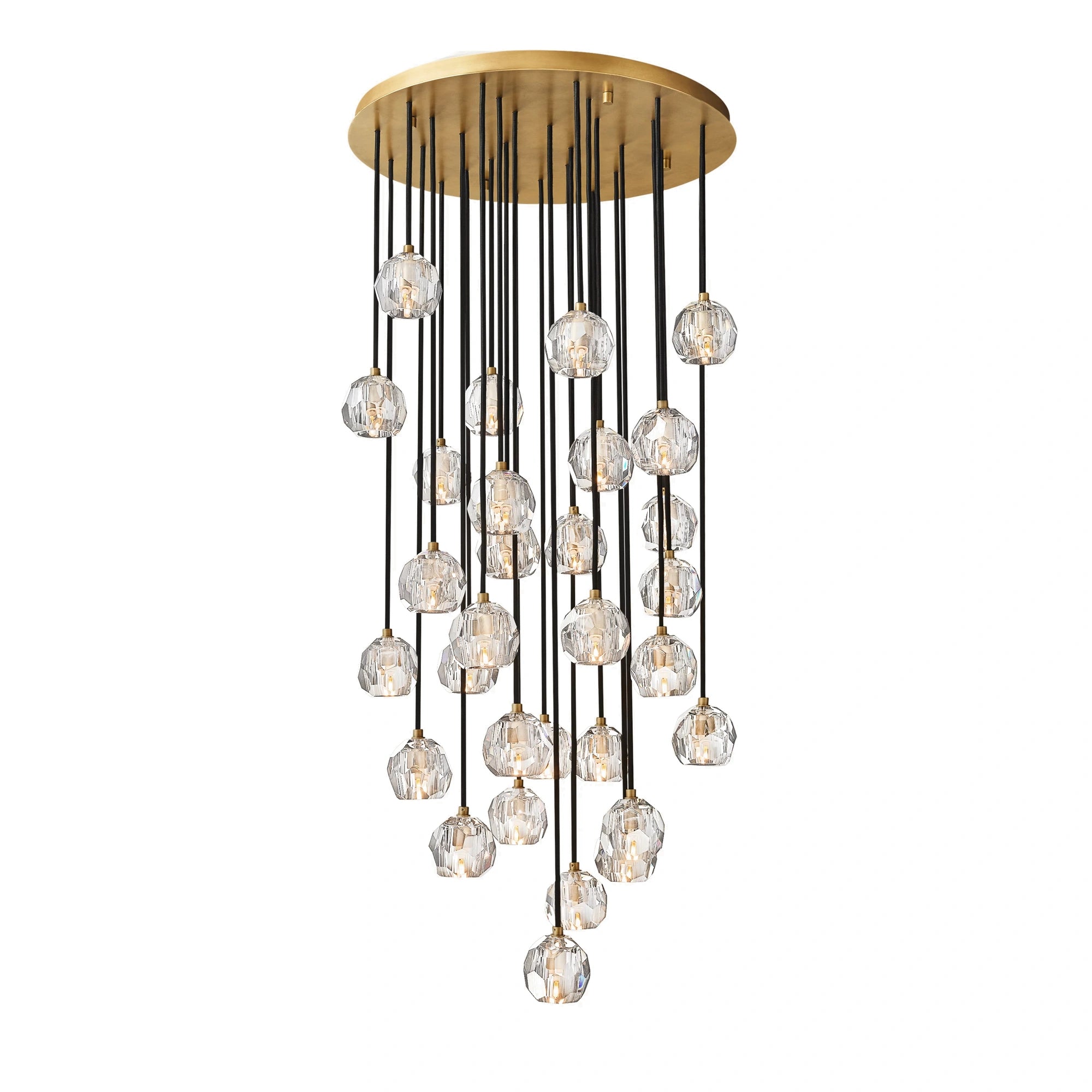 Boule Du Cristal Glass Round Cluster Chandelier