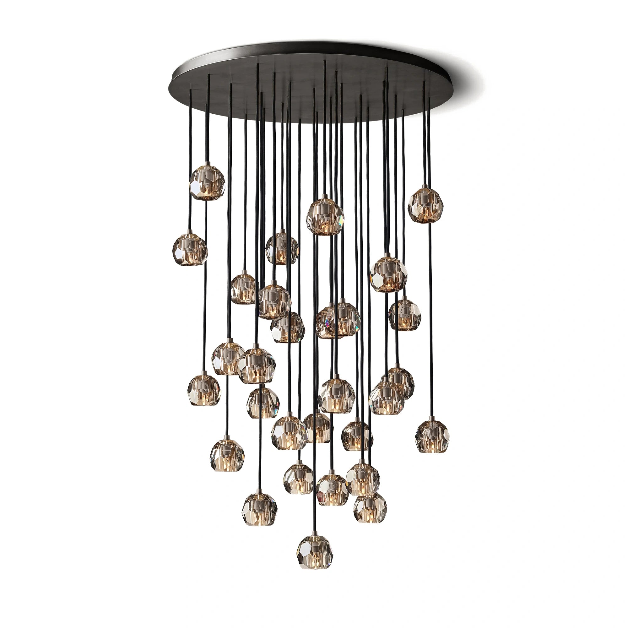 Boule Du Cristal Glass Round Cluster Chandelier