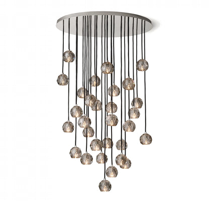 Boule Du Cristal Glass Round Cluster Chandelier