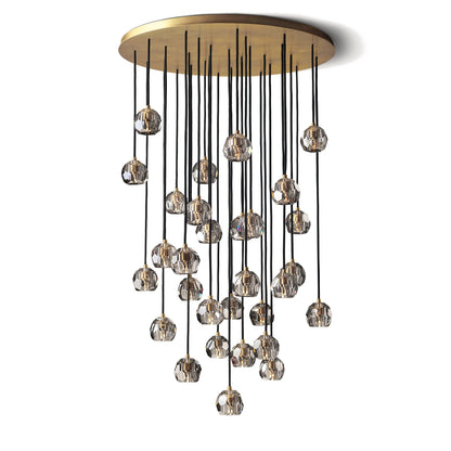 Boule Du Cristal Glass Round Cluster Chandelier