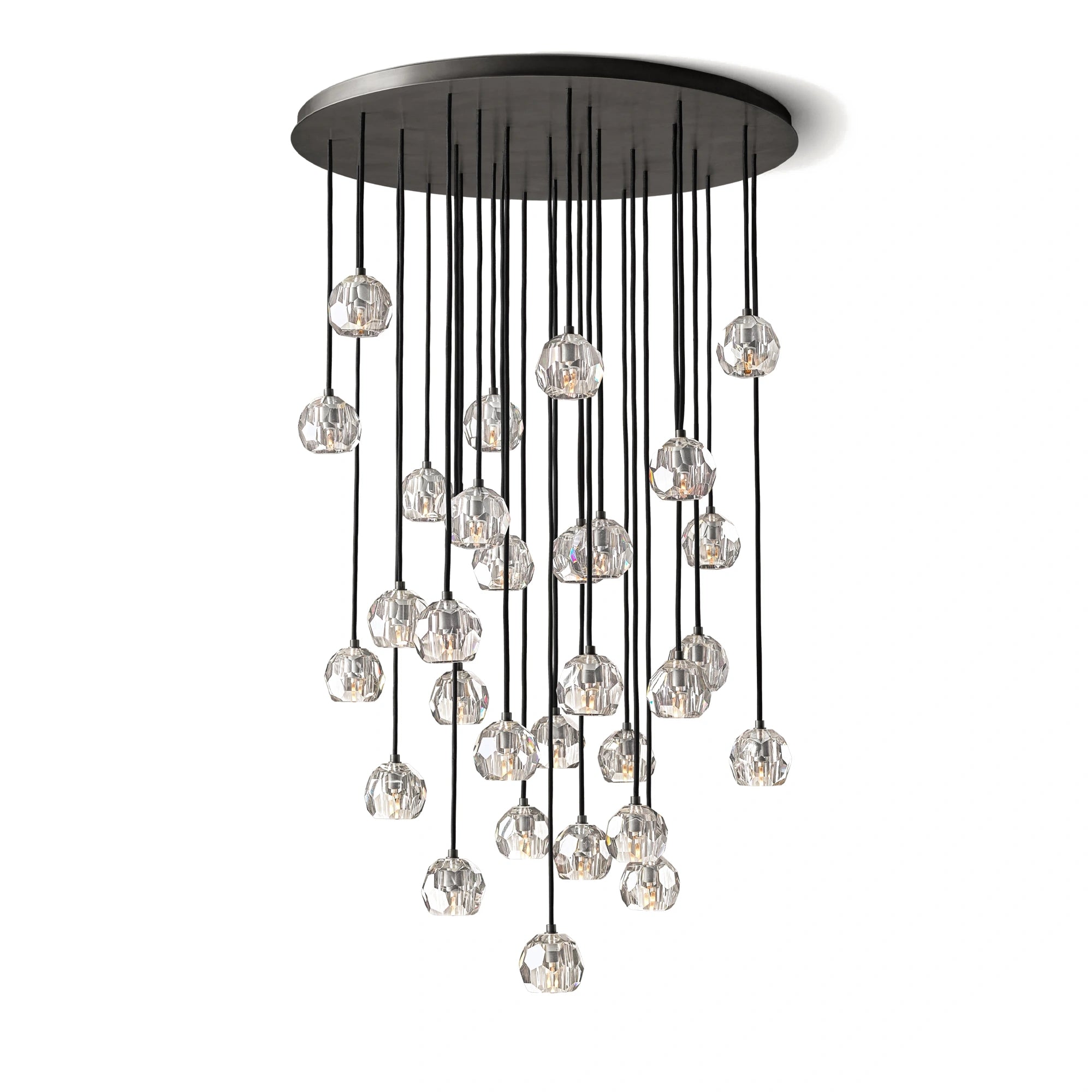Boule Du Cristal Glass Round Cluster Chandelier
