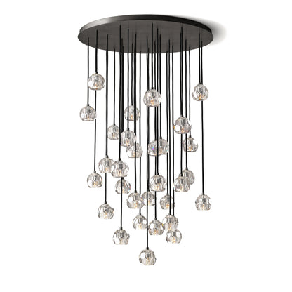 Boule Du Cristal Glass Round Cluster Chandelier