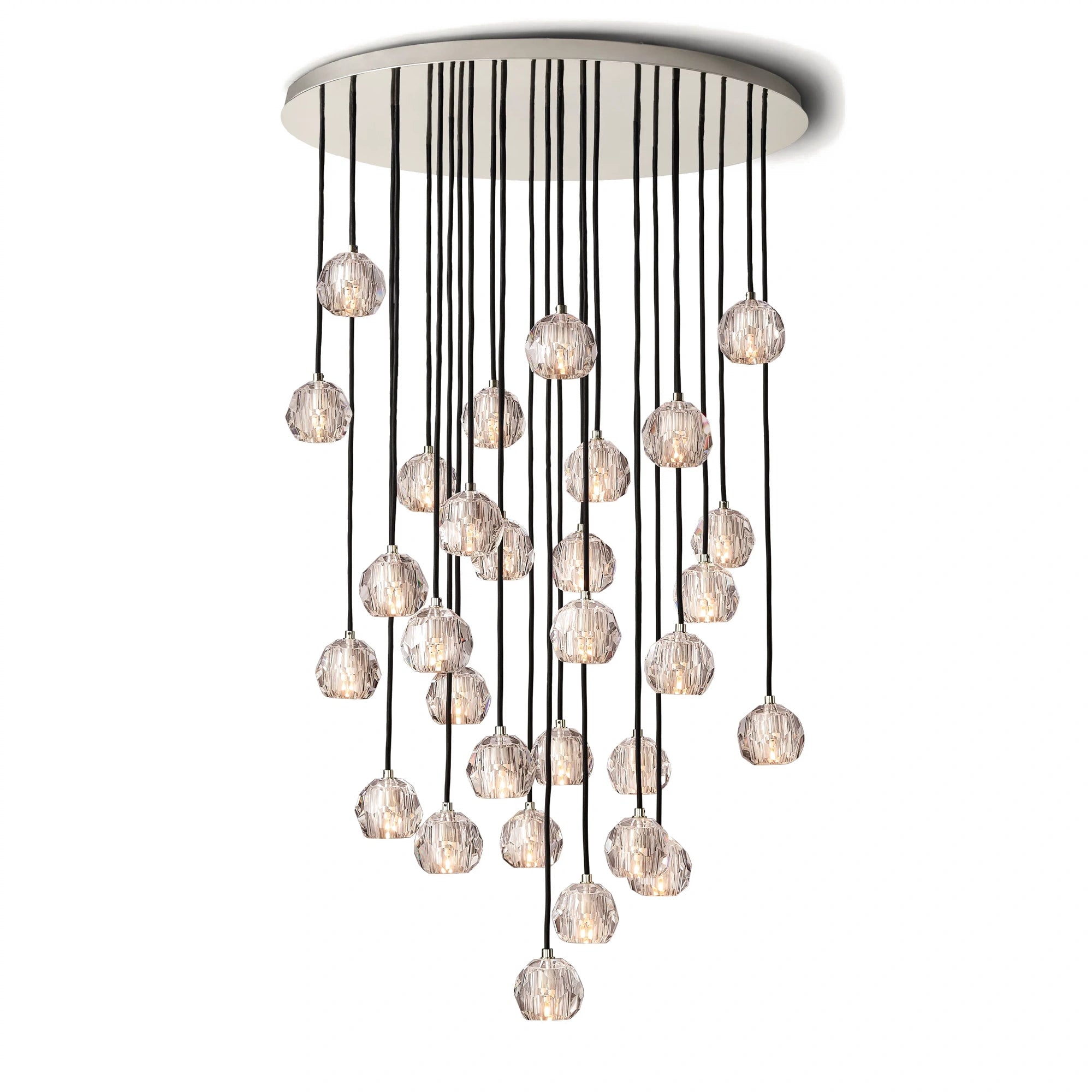 Boule Du Cristal Glass Round Cluster Chandelier